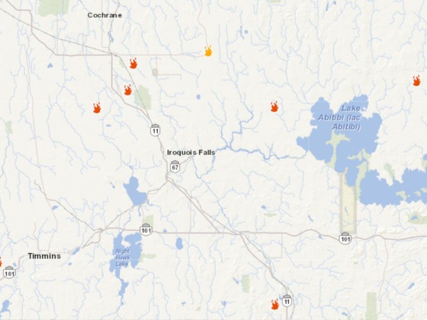Another new forest fire north of Timmins | Northern News