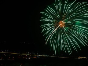 Fireworks at Riverfront Park on Jul. 1, 2023.