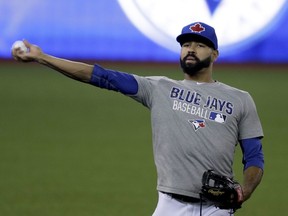 Toronto Blue Jays' Dalton Pompey warms up before a game in 2016.