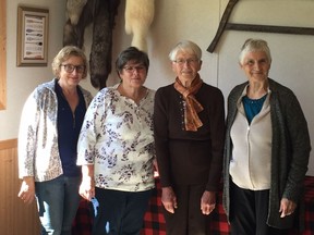 (Left to right) Anne Marie Vos, Anne Shaw, Lesley Anne Vos, and Annie Bontrip.