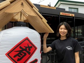 Jinju (Jully) Lee fell in love with Wortley Village after she moved to London and now owns two Japanese restaurants there: Roll Roll, a sushi restaurant, and Mori, a bar and restaurant that officially opened on Canada Day. Photograph taken on Thursday, June 29, 2023. (Mike Hensen/The London Free Press)