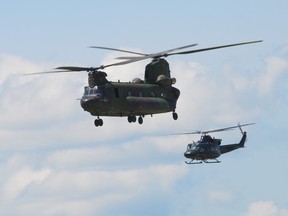 Chinook Griffon helicopters