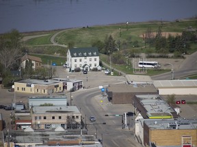 A Saturday morning in May appears to have Peace River living up to its name as there is not much action visible in the town from a view from Twelve Foot Davis Gravesite.