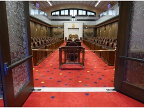 The Senate chamber in Ottawa's former train station: The current Senate is seen by many as less partisan than it once was.
