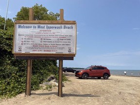 Sign stolen from Ipperwash Beach near Sarnia
