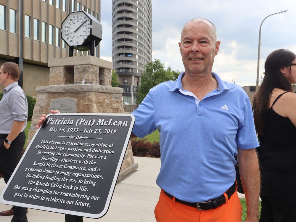 Sarnia centennial cairn dedicated in memory of Patricia McLean The