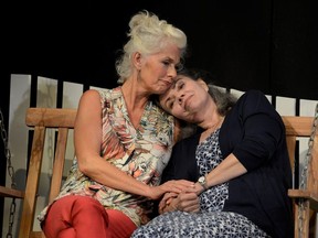 Melanie Janzen stars as Suzanne and Susan Henley as Glenda in Lighthouse Festival Theatre's production of Kristen Da Silva's Where You Are, on stage until Aug. 5 in Port Dover.
