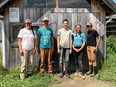 Members of the Field Good Farms team include, from left to right, Rachelle St. Louis, Ryan Spence, Annie Nowak, Ella Goulard and Jade Paxton