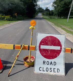 A road in Warwick Township was still closed Saturday after Wednesday's storm
