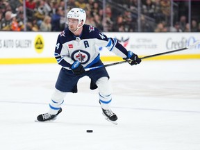 Jets defenceman Josh Morrissey knows how to fire up his teammates when they need it.  Getty Images