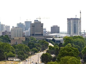 Downtown London skyline. Photograph taken on Monday June 5, 2023. (Mike Hensen/The London Free Press)