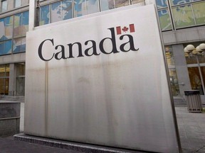 A Government of Canada sign in Ottawa.