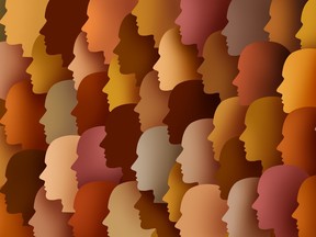 Graphic of various heads representing diversity