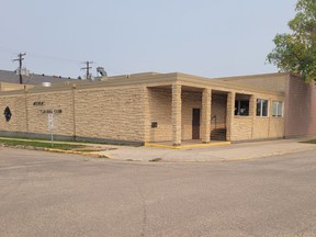 Exterior of a brick curling rink