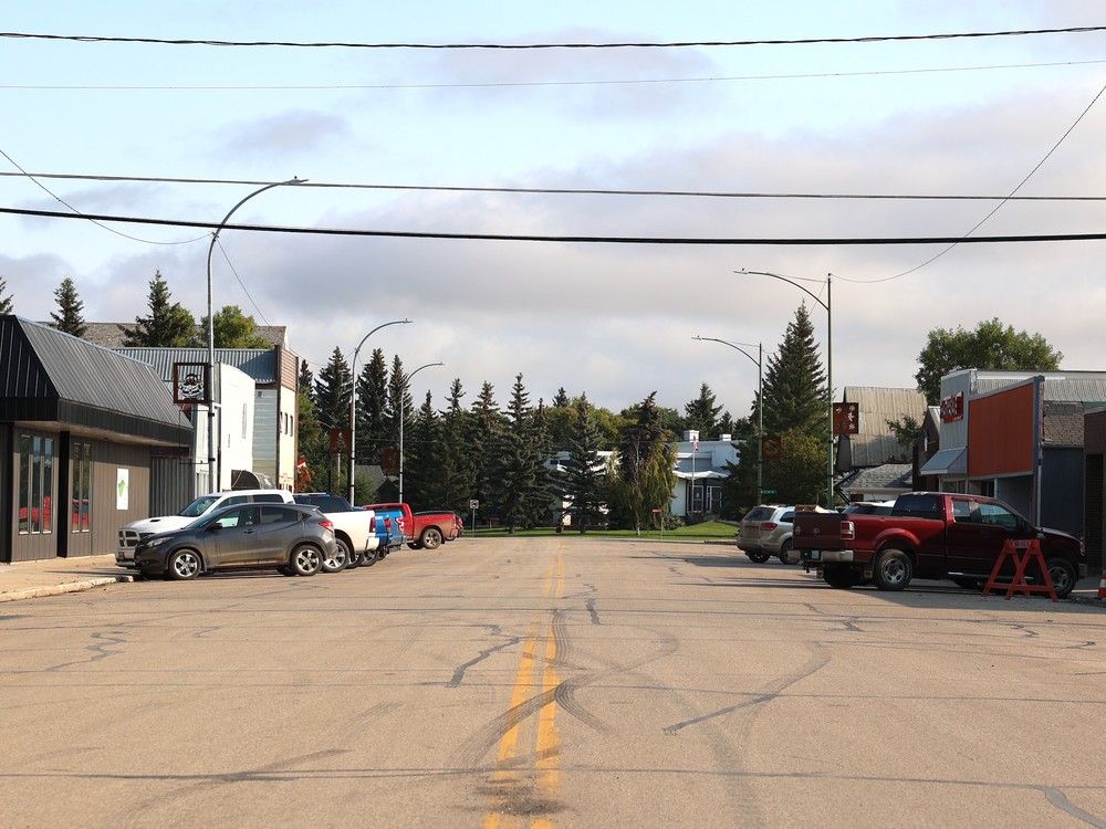 Downtown view of Watson, SK