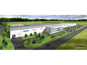 Norbec, a Quebec company that makes insulated metal panels used in refrigerated warehouses and other structures, is building a $45-million plant, shown in a rendering, in Strathroy.  (Supplied)