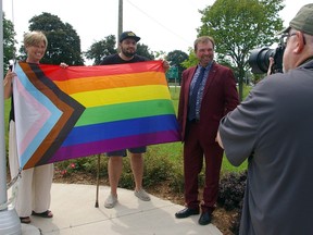 Elgin County Pride flag-raising