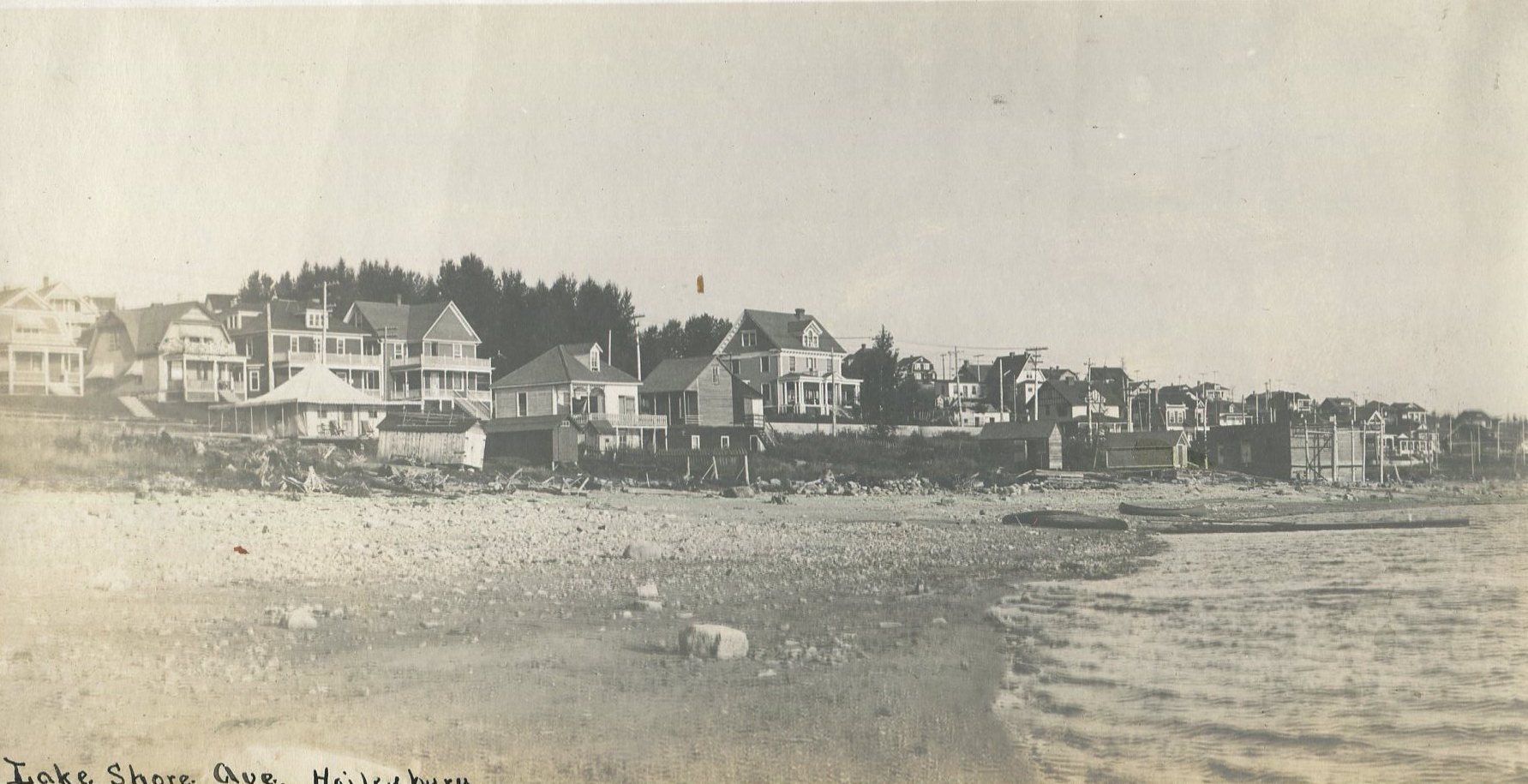 Postcard with image of Haileybury Ontario after the Great Fire of 1922