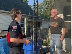 Chatham-Kent fire crews recently attended the area of St. George and Park streets in Chatham to complete an after-the-fire reassurance campaign. The aim was to offer support to residents and discuss fire safety, while completing CHiRP fire alarm checks. (Handout)