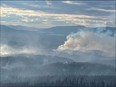 Fires burn near Great Beaver Lake, B.C. in this recent file photo.