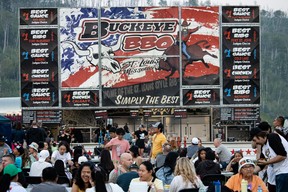 People eat at Wood Buffalo Ribfest in Fort McMurray on August 31, 2023. Vincent McDermott/Fort McMurray Today/Postmedia Network