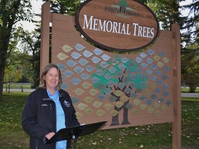 High River memorial tree and bench dedications