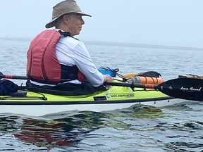 Susan Young in her 17-foot sea kayak