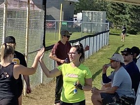 Teams from Anselmo, Fort Saskatchewan, Spruce Grove, Whitecourt, Hattonford and Wildwood participated in the Anselmo red-eye slo-pitch tournament.