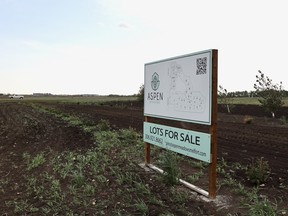 Sign for Aspen Meadows development