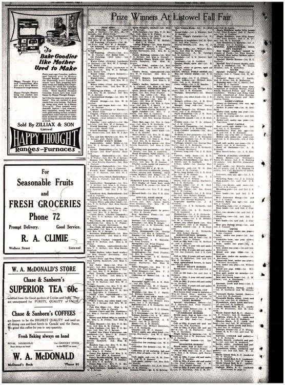 Reflections 101 Years of the Listowel Fall Fair Ontario Farmer