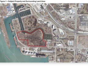 Sarnia is tentatively appealing to a Point Edward rezoning decision that would allow a 156-townhouse development north of Exmouth Street.