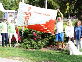 The annual Terry Fox Run flag raising was held at a different location in Canatara Park this year, near the Children's Animal Farm
