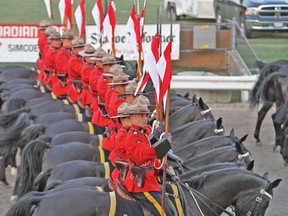 The Royal Canadian Mounted Police Musical Ride will be performing at the Simcoe fairgrounds Tuesday, Sept. 12 at 2:30 and 6:30 pm FILE PHOTO