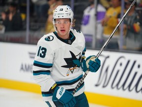 Quentin Musty made his pre-season debut for the San Jose Sharks on Tuesday.