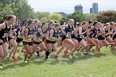 Laurentian women's cross-country runners hit the course at the 2023 McMaster Bayfront Open.