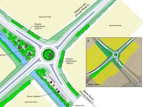 Chatham-Kent council will consider a tender for engineering services for the Queen's Line and Merlin Road roundabout on Monday. (Handout)