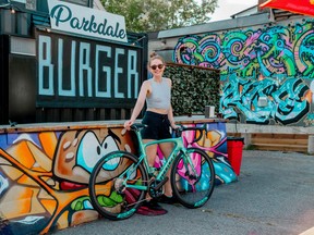 Thanks to Parkdale Burger in Ottawa, former Sudbury athlete Sarah Allen had new wheels for the world championships. The former Sudbury athlete completed the world Ironman championships in Hawaii in 14 hours and 47 minutes.