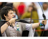 Neve Elliott, 14, of Hamilton tries her hand at archery at the Oxford Renaissance Festival at the Dorchester Fairgrounds east of London on Saturday Oct. 14, 2023. The three-day event ran all weekend. Mike Hensen/The London Free Press