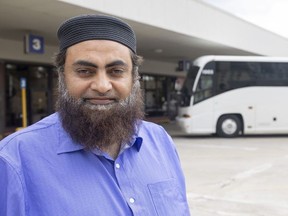 Bilal Taj, owner of InterCity Bus Terminal, is reopening the old Greyhound bus station in London.  Photo taken on Friday September 29, 2023. Mike Hensen/The London Free Press