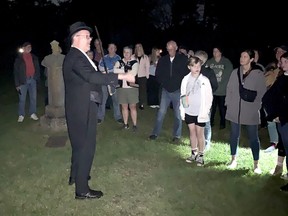 Cemetery strolls, first mayor, Darrin Canniff