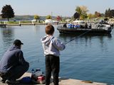Reeling them in at Kids and Cops Fishing day in Cornwall