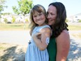 Eloise and her mother Meghan O'Leary at Halifax Park in Kingston, Ont., on Wednesday, October 4, 2023.