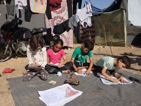Displaced Palestinian children