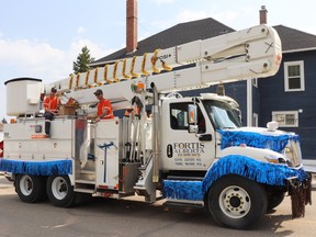 Fortis Alberta, which entered a truck into the Fairthorpe parade in May, provides electricity to Mayerthorpe. The town will receive revenue from a franchise fee that Fortis will pass on to their customers.