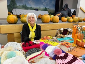 Debbie Brake managed her Fall Market table at the Mayerthorpe Legion in October; Brake was a co-organizer of the market. The market was one of several events the Legion has hosted recently, with Remembrance Day services on the horizon.