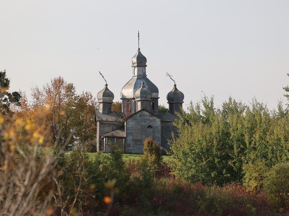 An old church from a distance
