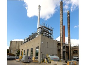 Western University's power plant is shown amid a strike by its operators.  Photograph taken in London on Thursday October 12, 2023. (Mike Hensen/The London Free Press)