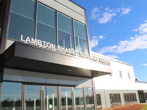 Lambton County's Shared Services Center in downtown Sarnia is shown here.