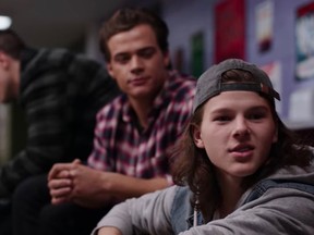 Colton Gobbo, foreground, portrays Jordan in the Netflix series Ginny and Georgia