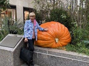 Bonnie Kogos with pumpkin